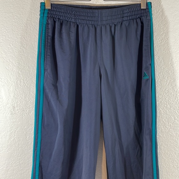ADIDAS BASKETBALL THREE STRIPE FITNESS PANTS Front Pockets Z35365 Size Large - Picture 2 of 12